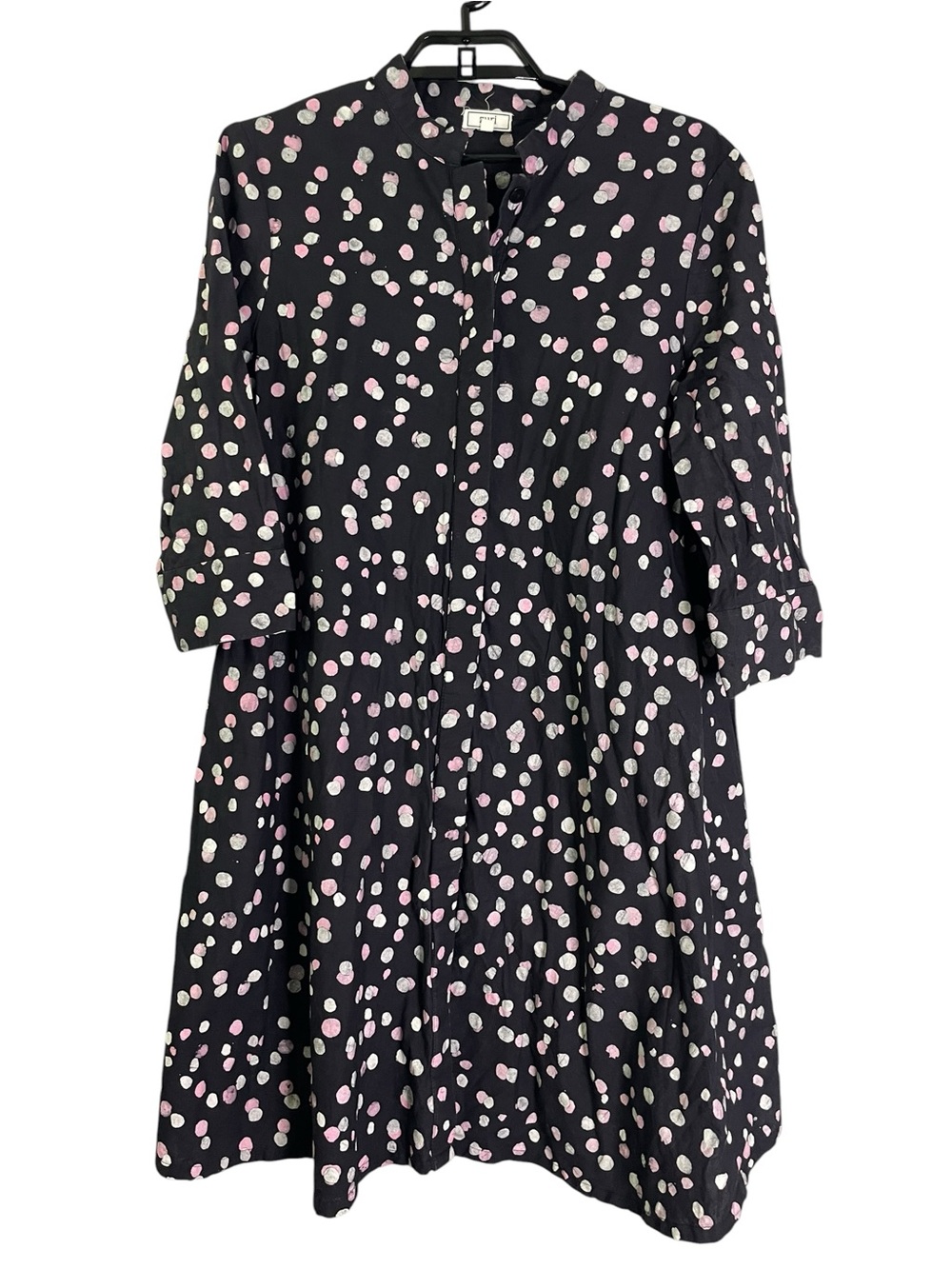 Zuri Kenya Just One Dress Gumdrop Large Polka Dot Blue Purple Kitenge Cotton